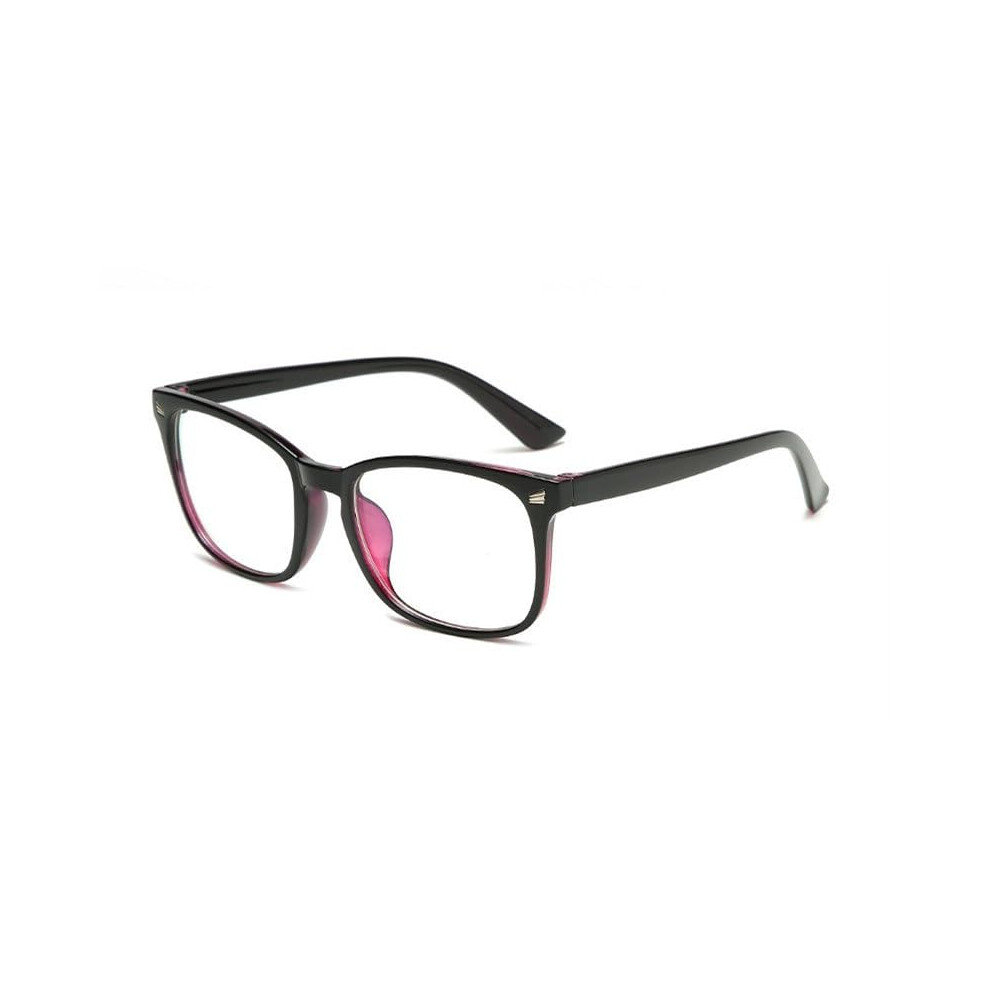 Anti Eye Strain Computer Reader Blue Light Blocking Reading Glasses TR Frame Presbyopic Glasses HD Flat Light Mirror Purple