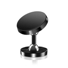 Aluminum Magnetic Car Mount Car Phone Holder (Double Ball Alloy Mount, Standard Model, Black)