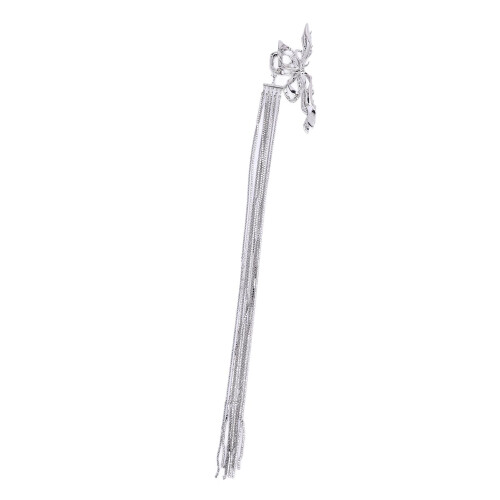 Langer Haar-Klemmclip Silber Strass Elegant