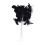 Zwarte Bloem Ketting Tassel Klip 1