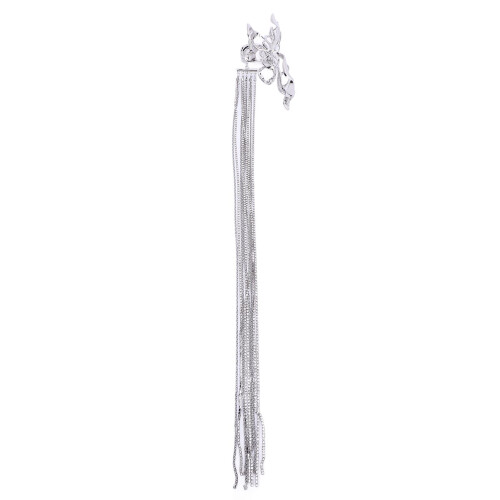Langer Haar-Klemmclip Silber Strass Elegant 1