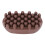 (Brown) Washable Portable Brown Rubber Twist Curl Comb 1