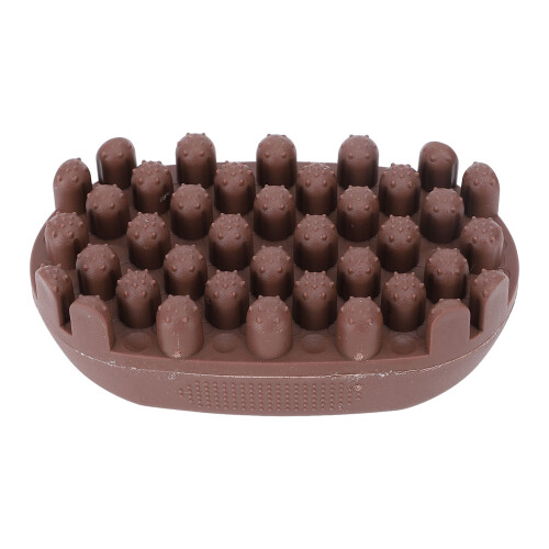 (Brown) Washable Portable Brown Rubber Twist Curl Comb