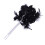 Zwarte Bloem Ketting Tassel Klip 5