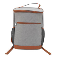 (Gray Orange) Insulated Leakproof Backpack Cooler for Camping Beach Black