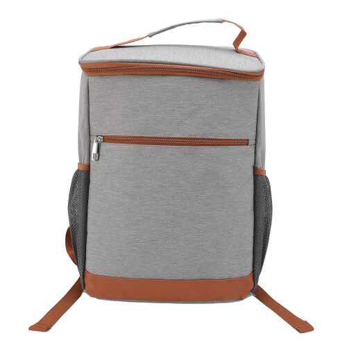(Gray Orange) Insulated Leakproof Backpack Cooler for Camping Beach Black