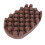 (Brown) Washable Portable Brown Rubber Twist Curl Comb 4