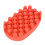 (Red) Washable Portable Brown Rubber Twist Curl Comb 2