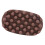 (Brown) Washable Portable Brown Rubber Twist Curl Comb 2