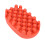 (Red) Washable Portable Brown Rubber Twist Curl Comb 5