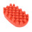 (Red) Washable Portable Brown Rubber Twist Curl Comb 3