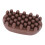(Brown) Washable Portable Brown Rubber Twist Curl Comb 3