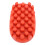 (Red) Washable Portable Brown Rubber Twist Curl Comb 4