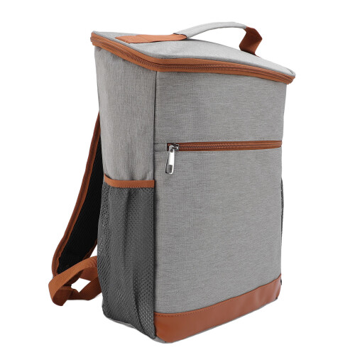 (Gray Orange) Insulated Leakproof Backpack Cooler for Camping Beach Black 1