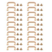 (Gold) 20 Stk. Bogenbrücken-Schnalle 17x8x5mm, Metall D-Ring, Gold