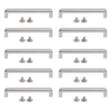 (Silver) 10 Stk 51x7x7,5mm Bogenbrücken-Schnalle Verbinder Silber Schwarz