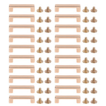 (Gold) 20pz Fibbie Metalliche Quadrate in Lega di Zinco Argento