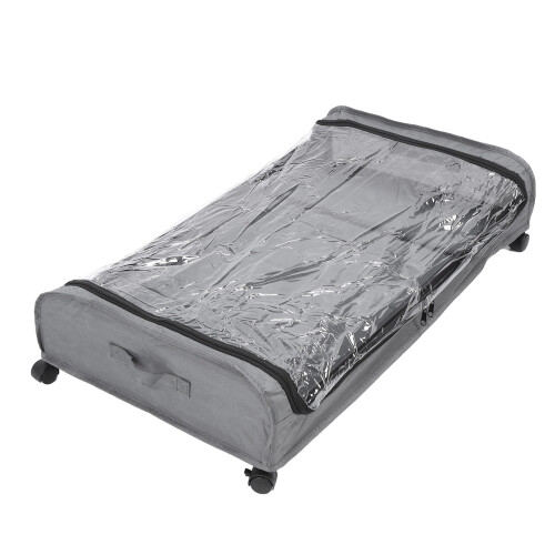 Under Bed Storage with Wheels Clear Lid Rolling Container 1