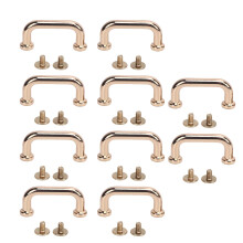 (Gold) 10pz Fibbia Ponte Quadrata Lega Zinco 21.8x10.5x4.3mm