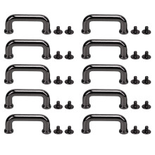 (Silver Black) 10 Stk. 25,5x10,5x5mm Flachrundbogenbrücke Silber