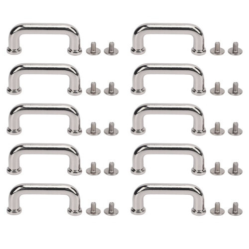 (Silver) 10 Stk. 25,5x10,5x5mm Flachrundbogenbrücke Silber