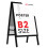 B2 size, double-sided, snap frame A-board in a black aluminium frame 1