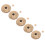 5x 30mm Gold Chrysanthemum Buttons 4.5mm Screw 5