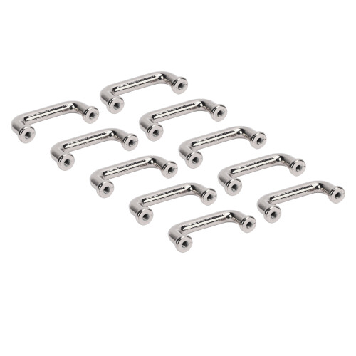 (Silver) 10 Stk. 25,5x10,5x5mm Flachrundbogenbrücke Silber 1