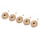 5x 30mm Gold Chrysanthemum Buttons 4.5mm Screw 4