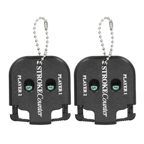 2pcs Portable Golf Score Counter with Key Chain