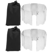 2Pcs Outdoor Camping Wind Screen Aluminium Alloy Cooker 9 Plates