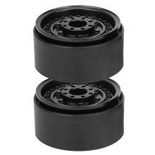 (Black) 2pcs G06 1.9in Metal Wheel Rims Hubs for RC Crawler Black