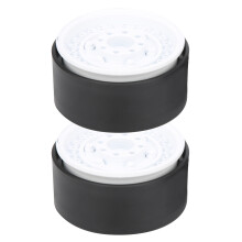 (White) 2pcs G06 1.9in Metal Wheel Rims Hubs for RC Crawler Black