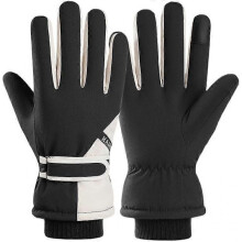 Winter Ski Gloves for Men and Women Windproof Cold Weather Thermal with Touchscreen Fingers for Outdoor Sports Black One Size