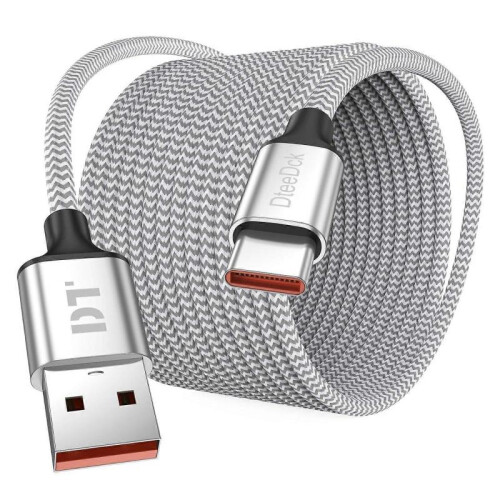 20 Ft USB C Cable, Long USB A 2.0 to Type C 12W Fast Charging & Data Transfer Cord Compatible with Xbox PS5 Controller, iPhone 17/16/15, Android Phone