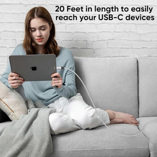 20 Ft USB C Cable, Long USB A 2.0 to Type C 12W Fast Charging & Data Transfer Cord Compatible with Xbox PS5 Controller, iPhone 17/16/15, Android Phone 1