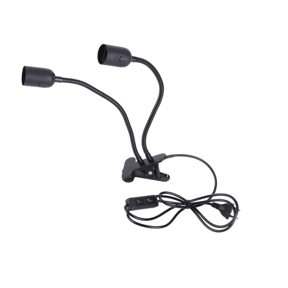(EU Plug) E27/E26 Black Adjustable Clip Lamp Holder 360 100-240V EU Plug-image-OPC-PMMFBD8-NEW