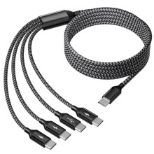 USB C Splitter Multi Charging Cable, Dual Type C Charger Cord,4 in 1 Multiple Nylon Braided Cable with 4 Type-C Connectors Compatible with iPhone 17 1