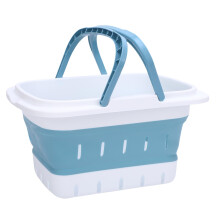 (Blue) Faltbare Badspielzeug-Aufbewahrung, schnell ablaufend, grau