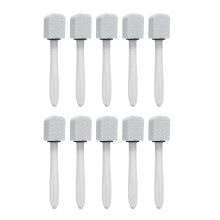(White) 10x pumice steen borstel grijs
