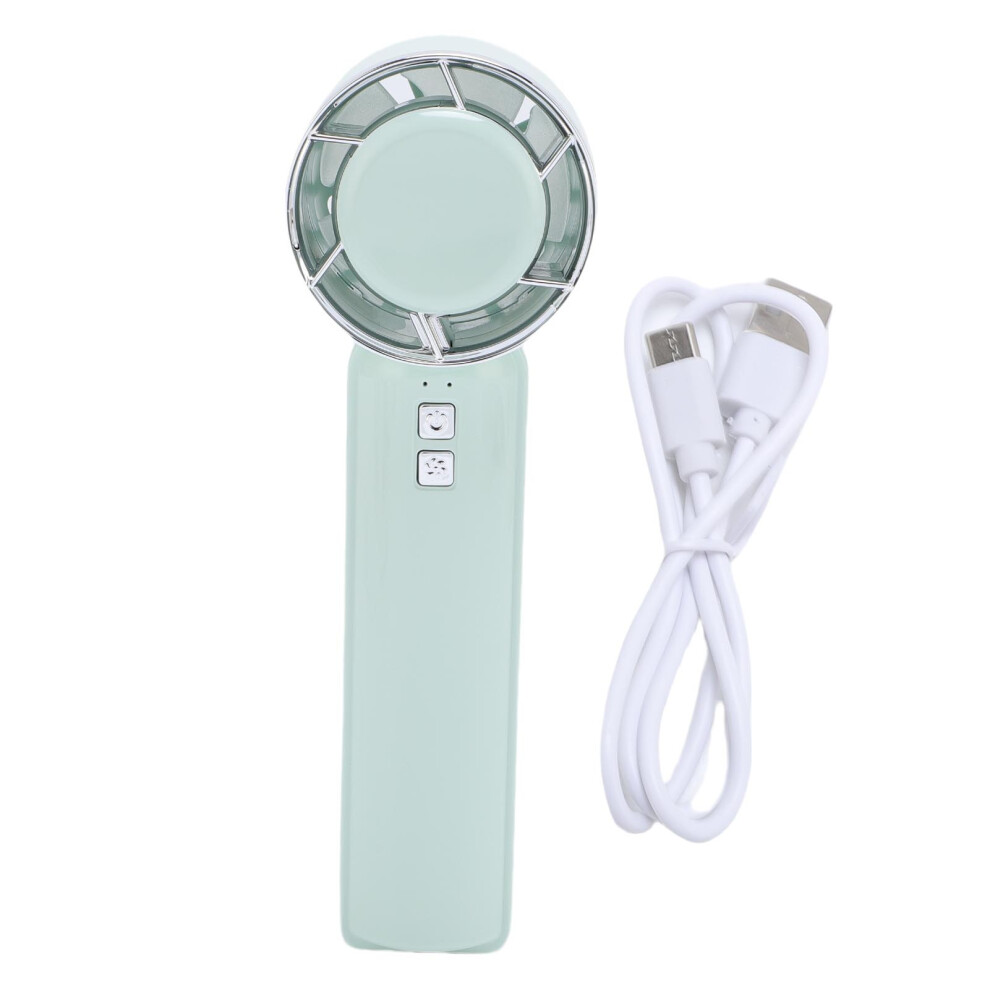 (Green) Portable Handheld Fan 5 Speed Usb Rechargeable Cool Wind White 448787333575