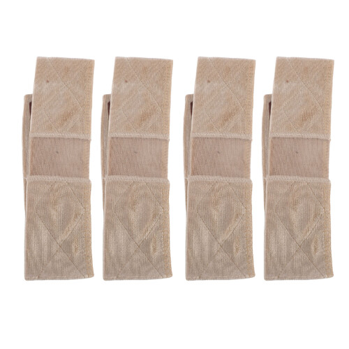 (Beige) 4x Haarband aus Samt, rutschfest, elastisch, hellbraun