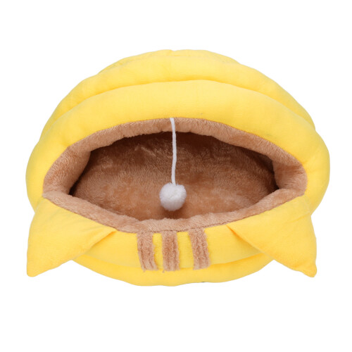 (S) Kattenhol Warm Afneembaar Huis Geel M