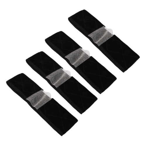(Black) 4x Haarband aus Samt, rutschfest, elastisch, hellbraun 1