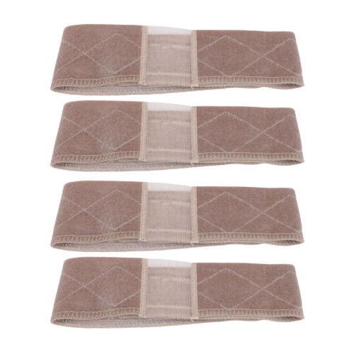 (Light Brown) 4x Haarband aus Samt, rutschfest, elastisch, hellbraun 1