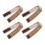 (Beige) 4x Haarband aus Samt, rutschfest, elastisch, hellbraun 3
