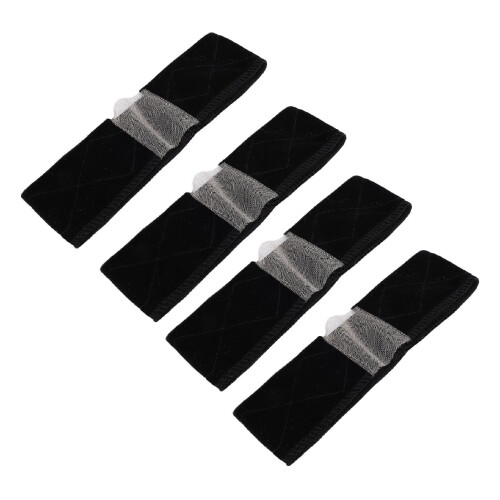(Black) 4x Haarband aus Samt, rutschfest, elastisch, hellbraun 2