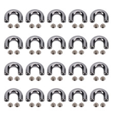 (Gun color) 20 Stück Metall-Bogenbrücke-D-Ring-Schnallen 5,5mm Gold