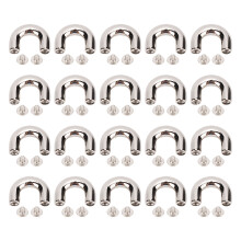 (Silver) 20 Stück Metall-Bogenbrücke-D-Ring-Schnallen 5,5mm Gold