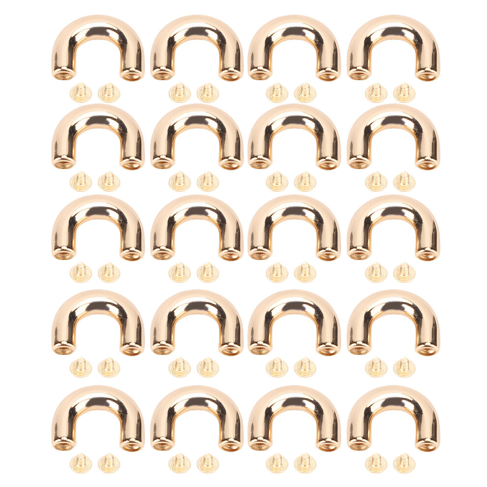 (Gold) 20 Set U Shaped Arch Bridge Buckles Zinc Alloy Silver For Bags 448787334138